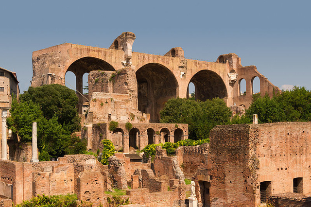 Basílica de Maxentius e Constantino blocos de alvenaria zinz