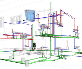 Compatibilização de projetos BIM 3d execução de instalações de gás zinz