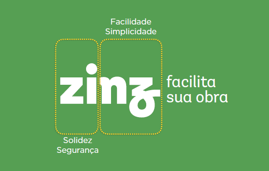 Pilares da marca zinz facilidade simplicidade solidez segurança facilita sua obra